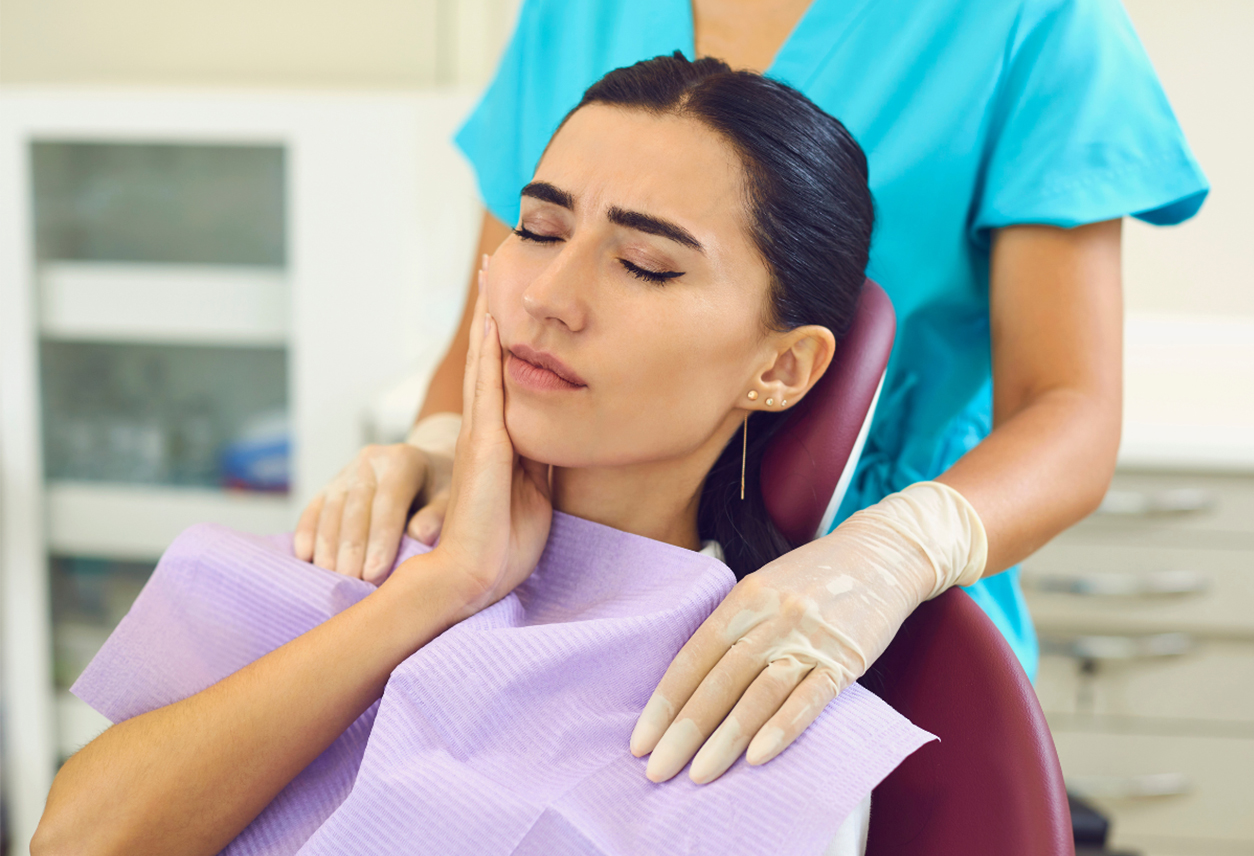 emergency dentist in Grimsby at Smile Town Dental Group treating patient